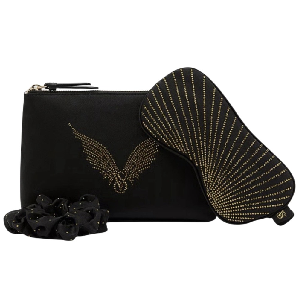 Victoria's Secret Backstage 3-Piece Satin Shine Gift Set Bag Eye Mask‎ Scrunchie